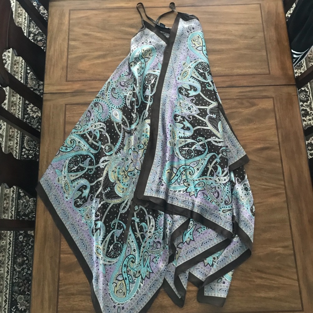 Pyramid Collection Silk Asymmetrical Dress